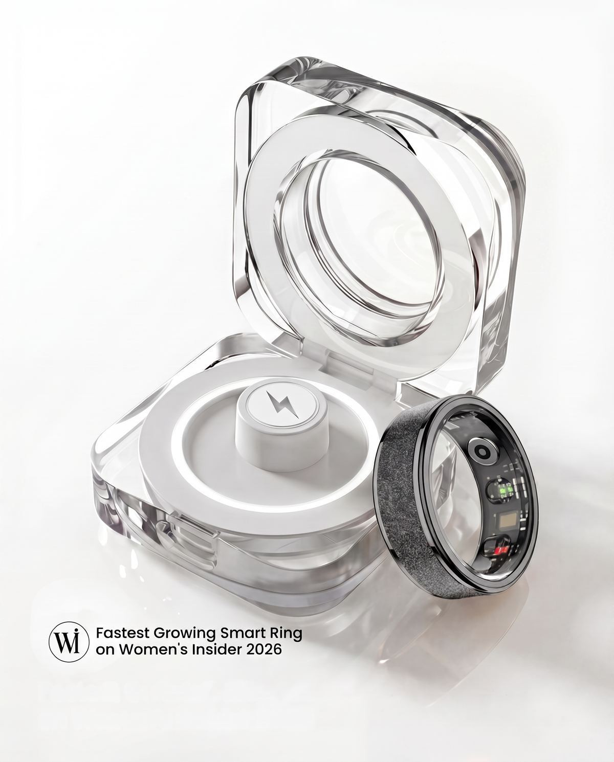 Halo Ring 4 smart ring, product photo 1 - Frosted Black