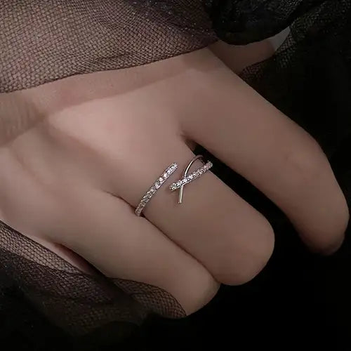 Celestea Ring with cubic zirconia stones, photo 3 - All sizes