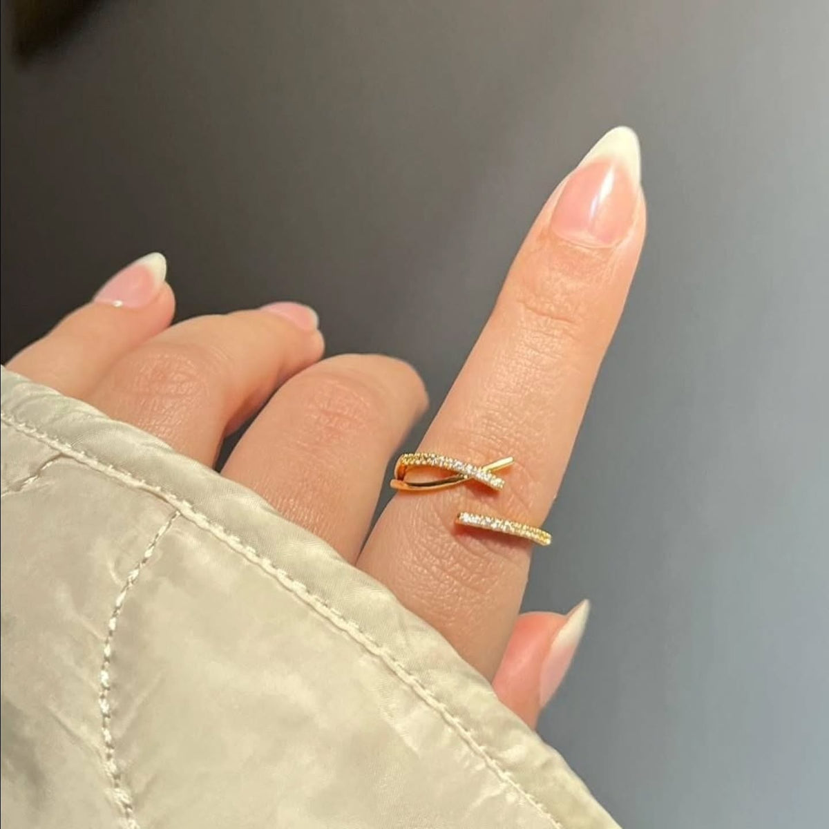 Celestea Ring with cubic zirconia stones, photo 5 - All sizes