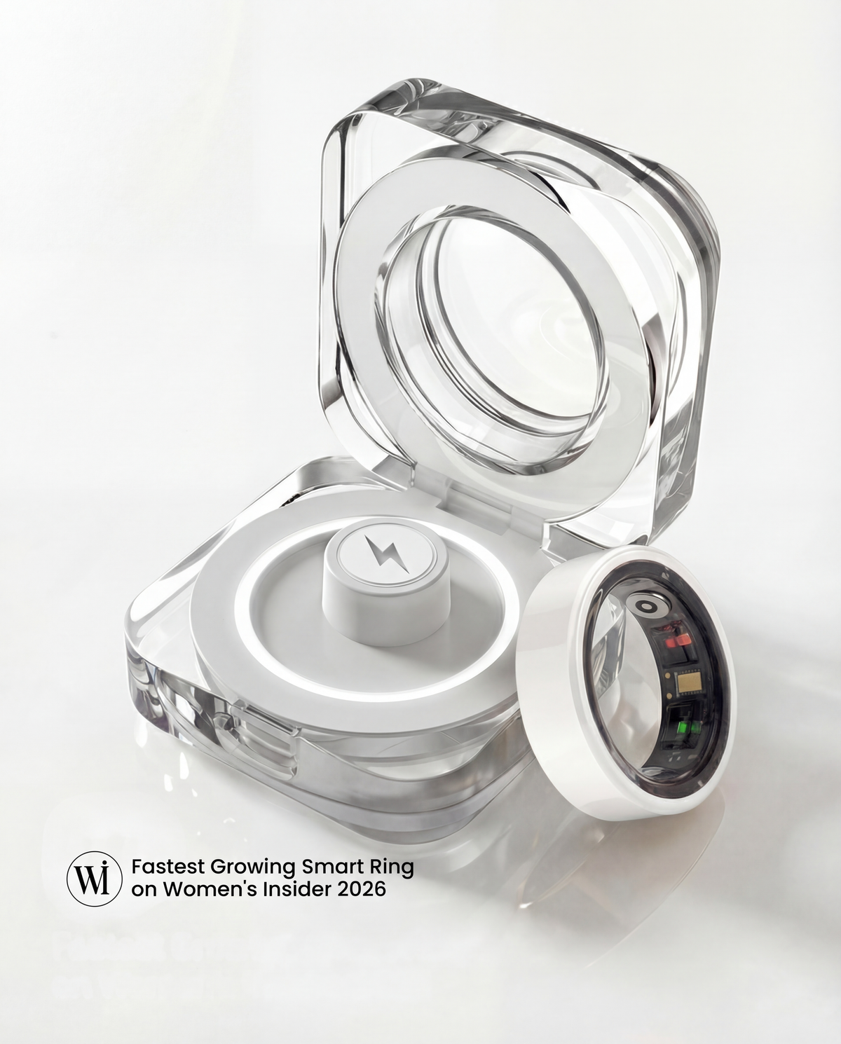Halo Ring 4 smart ring, product photo 1 - Ceramic White