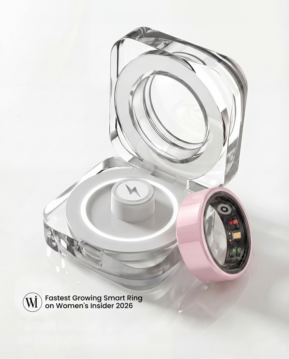Halo Ring 4 smart ring, product photo 1 - Ceramic Pink