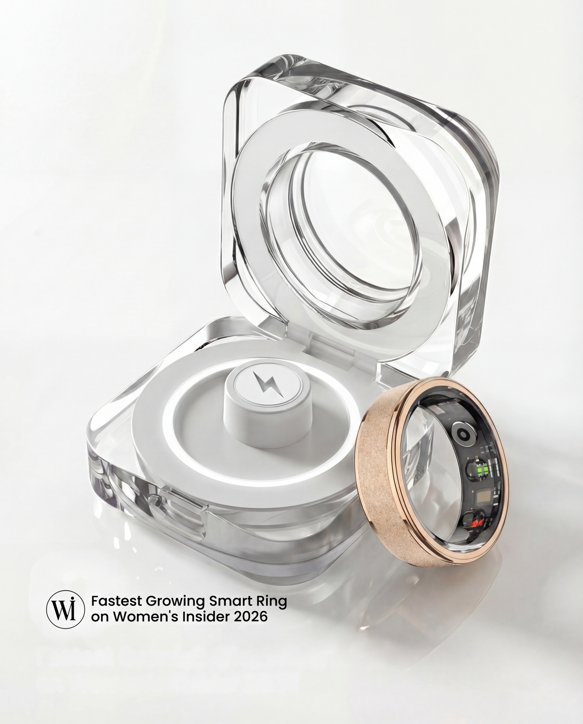 Halo Ring 4 smart ring, product photo 1 - Frosted Gold